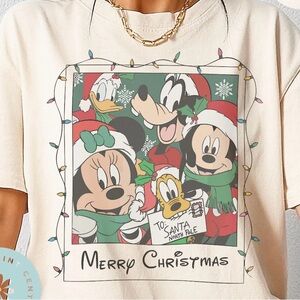 Comfort Colors/Gildan Disney Christmas T-Shirts (Lot of 2)